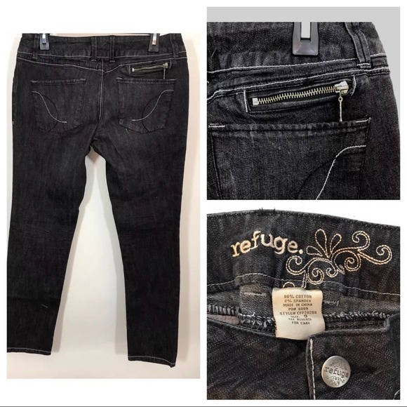 NEW Refuge Limestone Skinny Jeans Ultra Low Rise Juniors Size 9 - Picture 2 of 3